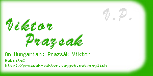 viktor prazsak business card